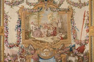 Гобелен «Дон Кихот с девицами постоялого двора» представили после реставрации